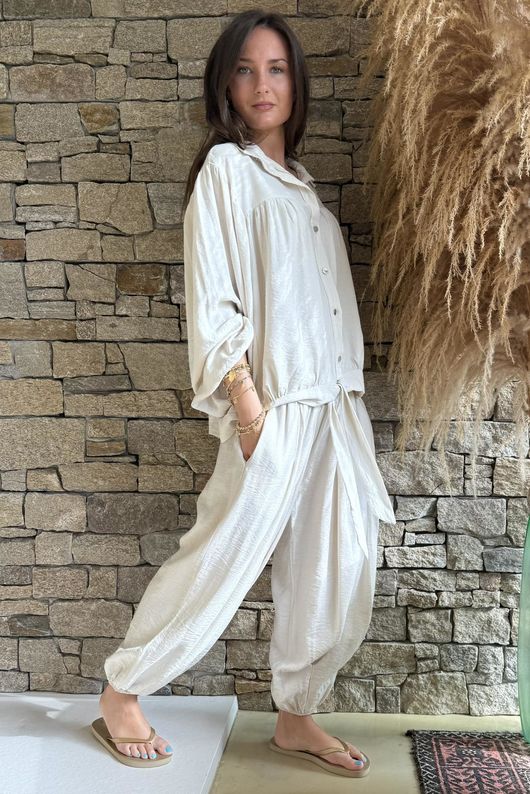 Basso Tie Smock Blouse Calico